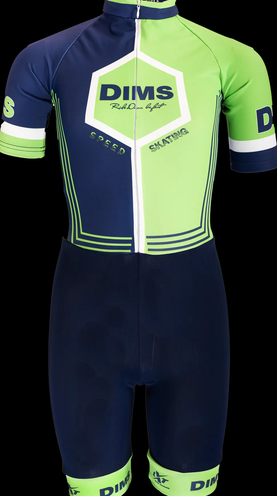 DMB speed skating groen/blauw