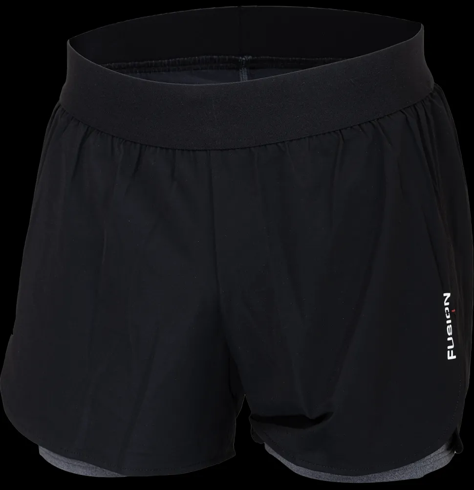 Fusion mens C3 run shorts black (uitlopend model)