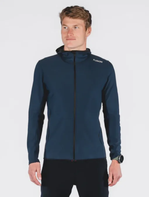 Fusion mens recharge hoodie night blue