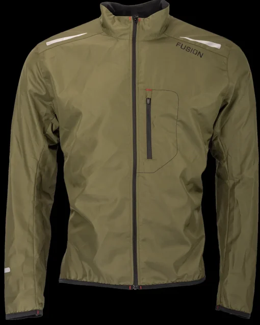 Fusion mens S1 run jacket green