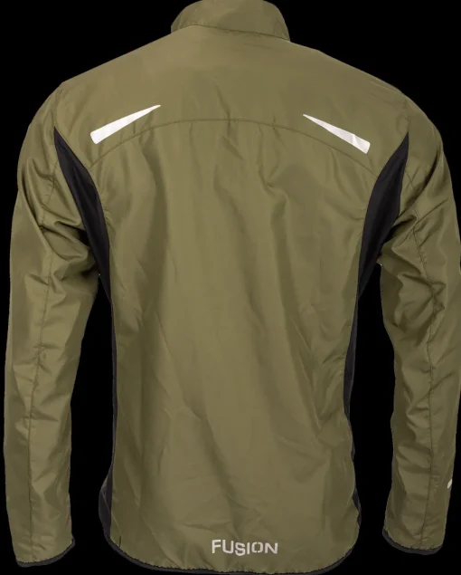 Fusion mens S1 run jacket green