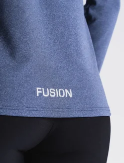 Fusion womens C3 zip neck night blue