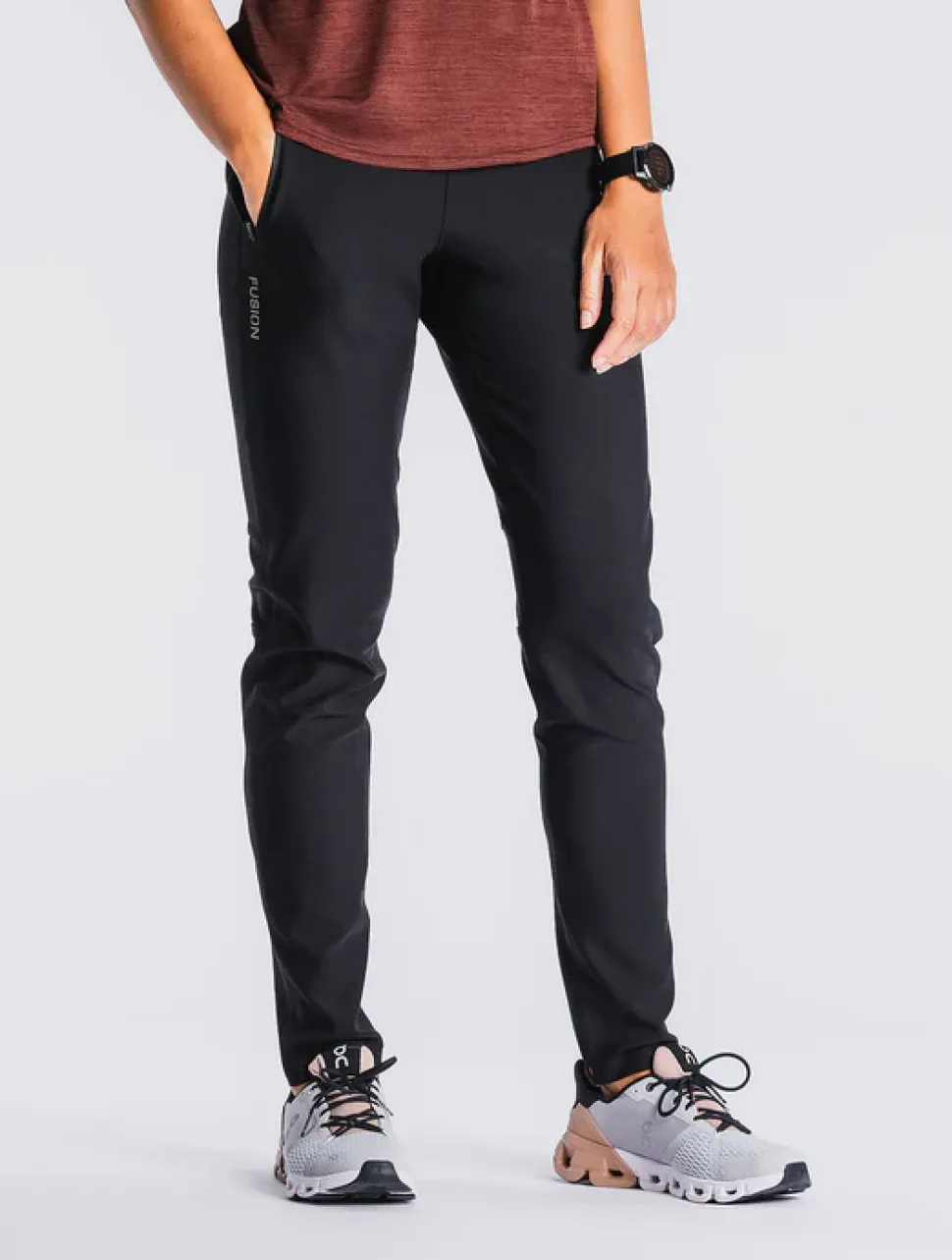 Fusion womens recharge pants X-long black