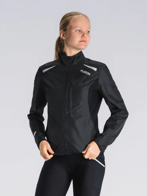 Fusion womens S1 run jacket black