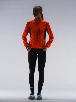 Fusion womens S1 run jacket orange