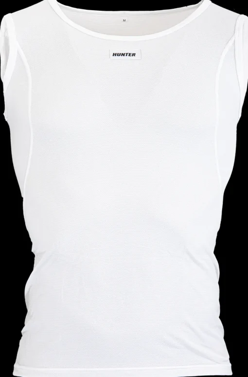 Hunter Mouwloos Mesh White Dames