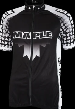 Maple Wielershirt Zwart/wit