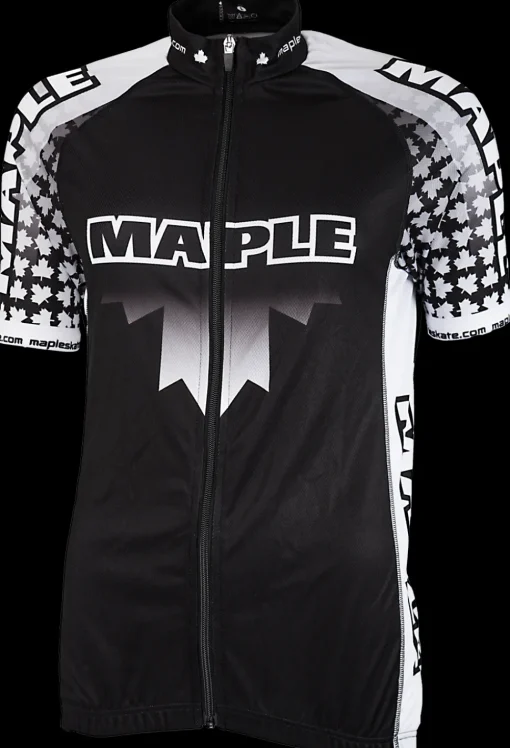 Maple Wielershirt Zwart/wit