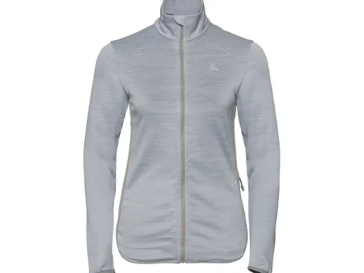 Odlo Midlayer Full Zip Steam Grey Melange voor Dames