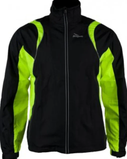 Rogelli Braxton Running Jacket Kids Zwart/Fluorgeel