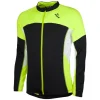 Rogelli Recco Wielershirt lange mouw Zwart/Fluo Geel